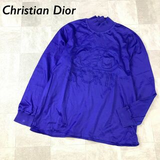 クリスチャンディオール(Christian Dior)のOLD Christian Dior ボトルネック ビッグ 刺繍 カットソー(Tシャツ(長袖/七分))
