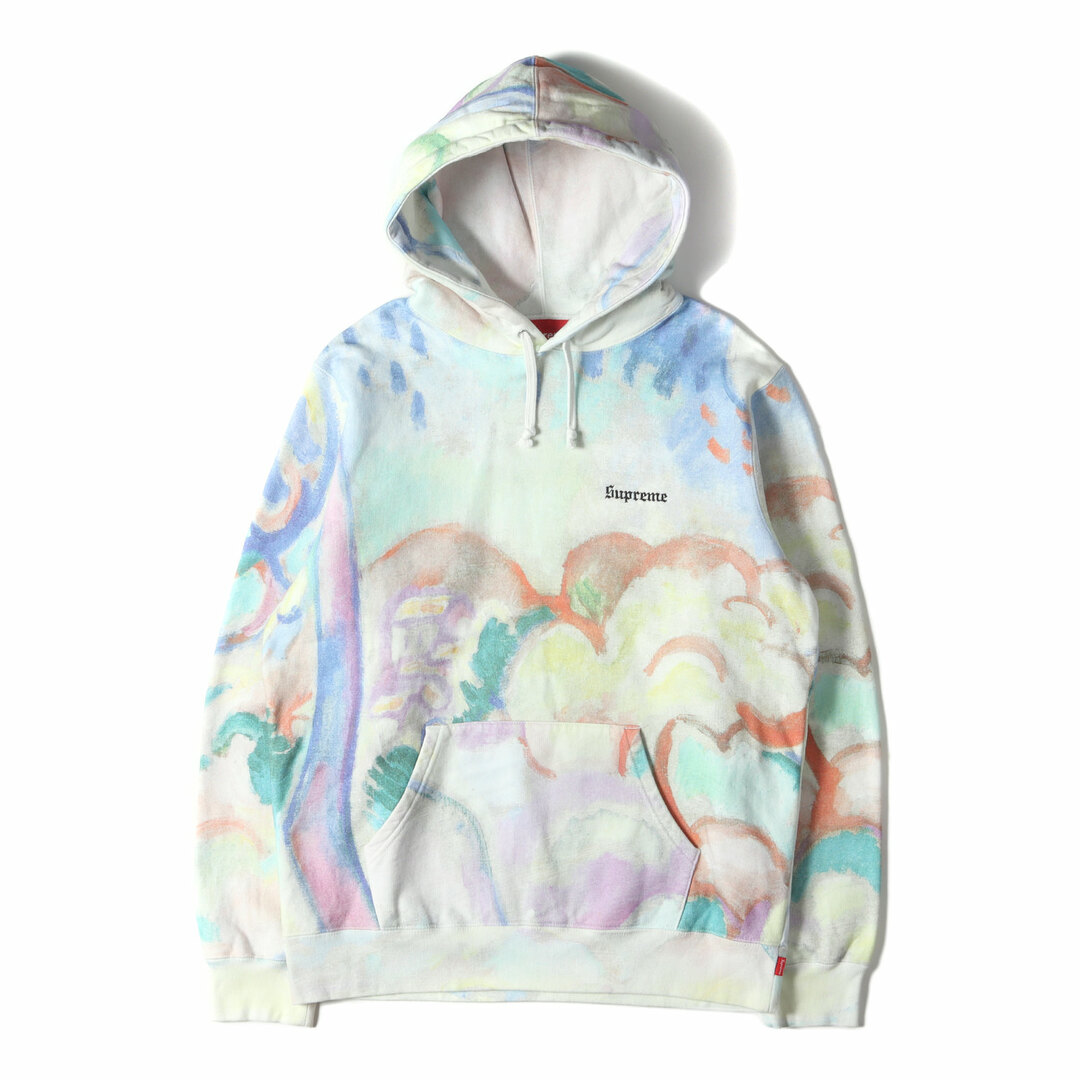 Supreme シュプリーム パーカー サイズ:M 全面グラフィック 柄 ロゴ スウェット パーカー Landscape Hooded Sweatshirt 18SS マルチカラー トップス カットソー カジュアル ストリート ブランド【メンズ】【美品】