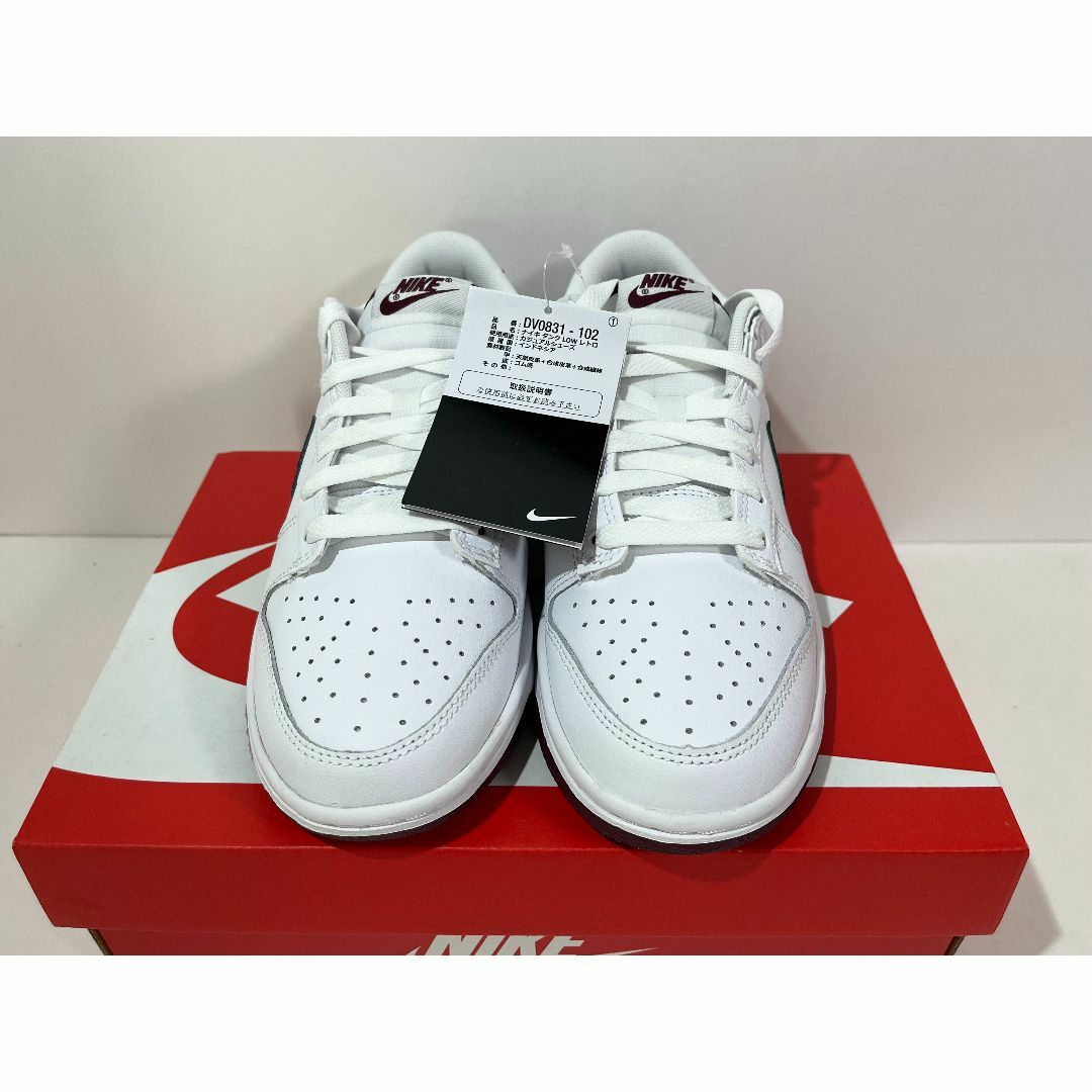 NIKE - 【新品】24cm NIKE DUNK LOW ホワイト/ナイト マルーンの通販