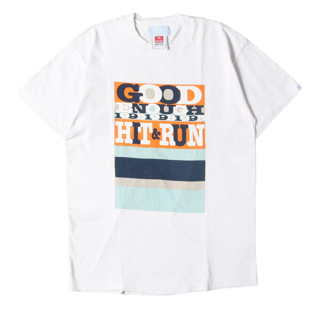 GOOD ENOUGH グッドイナフ Tシャツ サイズ:M 90s HIT&RUN オープン記念 プリント クルーネック 半袖 Tシャツ 1998年製 ホワイト 白 トップス カットソー 【メンズ】