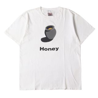 トランスポート(TRANSPORT)のTRANSPORT トランスポート Tシャツ サイズ:L 90s Honey プリント クルーネック 半袖 Tシャツ ONEITAボディ ホワイト 白 トップス カットソー 【メンズ】【中古】(Tシャツ/カットソー(半袖/袖なし))