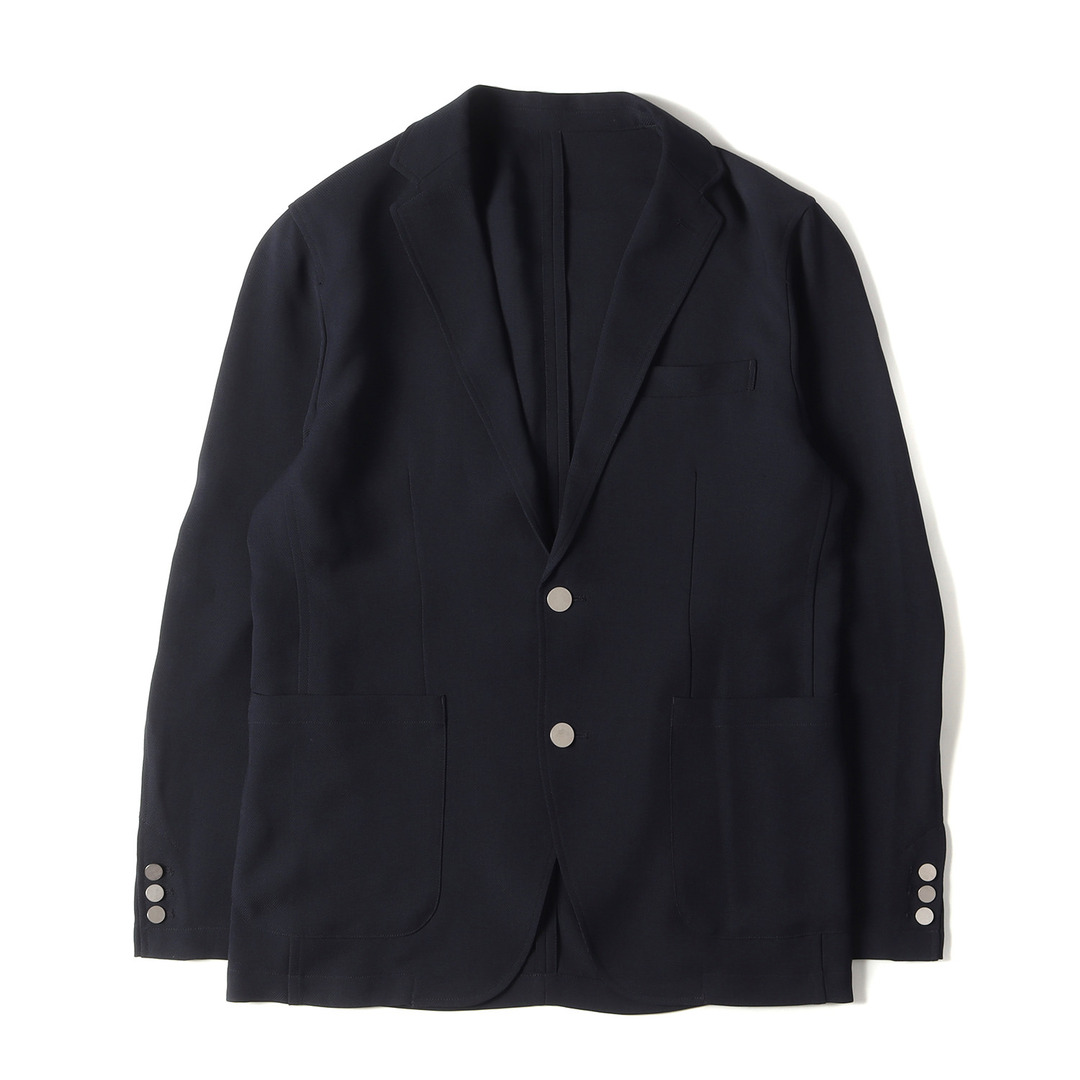 美品 SOPHNET ソフネット ジャケット サイズ:L ホップサック 2B テーラード ジャケット HOPSACK 2BUTTON JACKET SOPH-200048 ブレザー 20SS ダークネイビー 紺 アウター 【メンズ】【美品】【K3842】