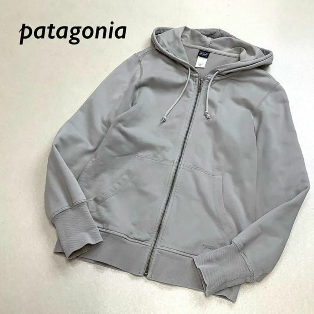 patagonia フルジップ パーカー ライトグレー オーガニックコットン | フリマアプリ ラクマ