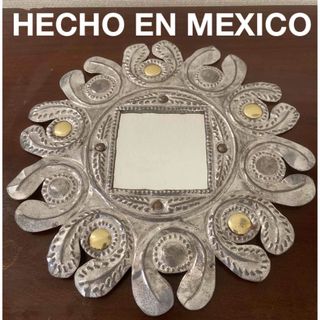 HECHO EN MEXICO ブリキ壁掛けミラー