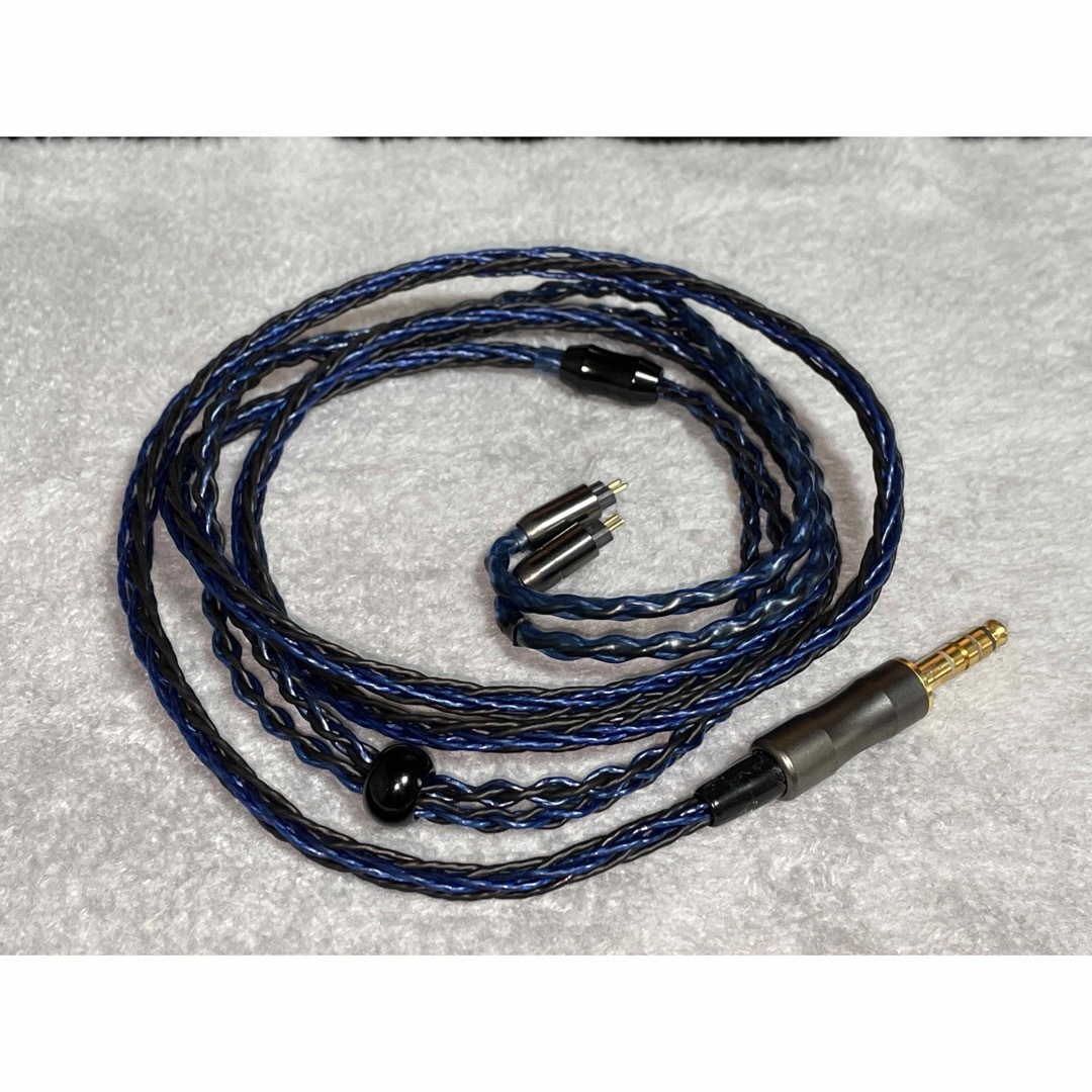 uran AUDIO 7.8N銅 8芯 120cm 2pin リケーブル スマホ/家電/カメラのオーディオ機器(ヘッドフォン/イヤフォン)の商品写真