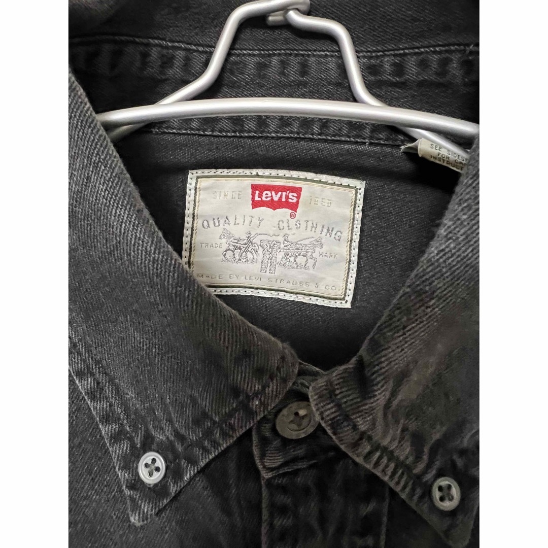 ビッグサイズ 90年代 Levi's リーバイス 長袖 ブラックデニムシャツ 9