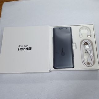 ラクテン(Rakuten)のRakuten Hand 5g（ブラック）+ ソフトケース + ガラスフィルム(スマートフォン本体)