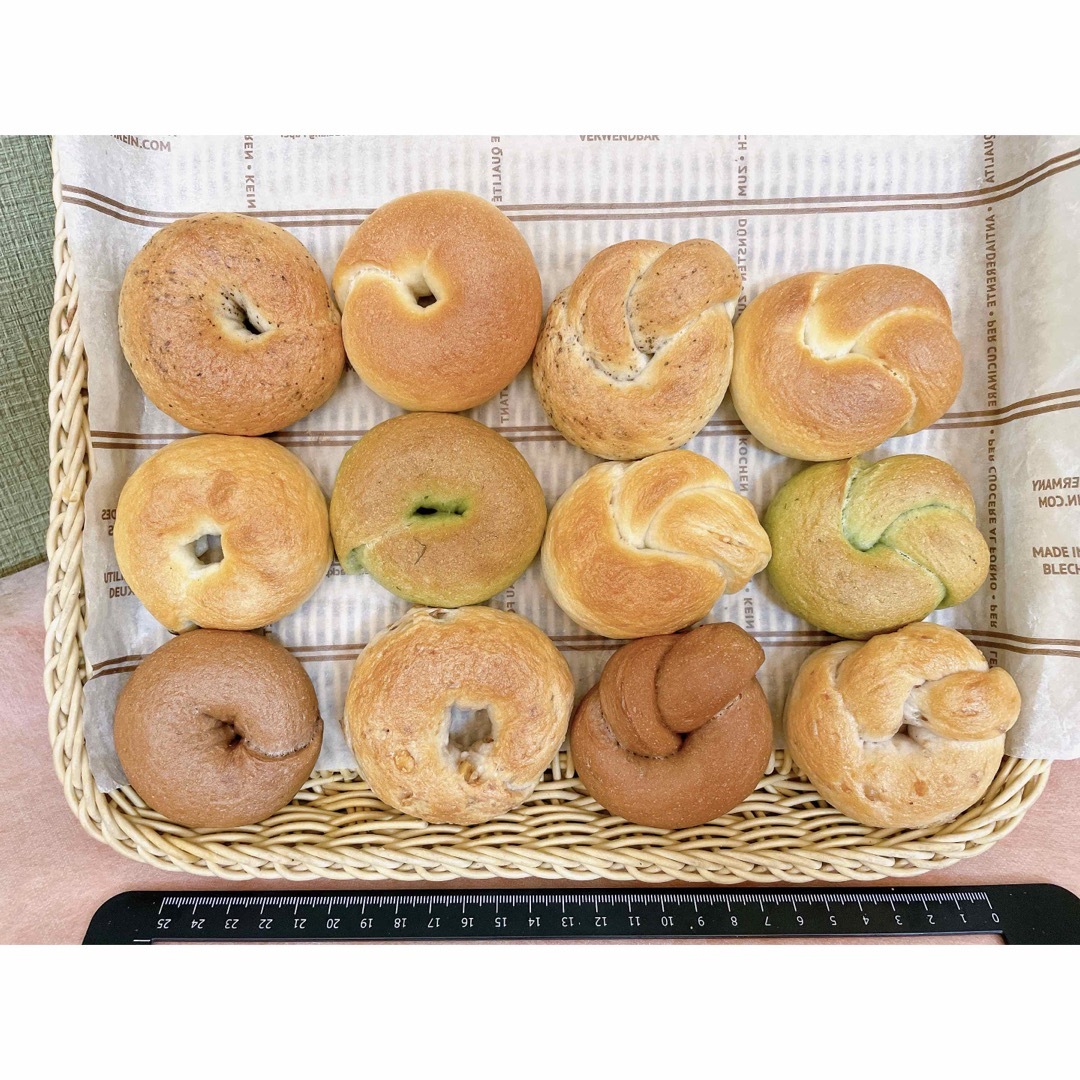 和菓子屋のミニ無添加ベーグル 6個×2の12個セット☆彡.。  食品/飲料/酒の食品(パン)の商品写真