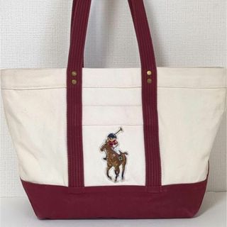 ポロラルフローレン(POLO RALPH LAUREN)のポロラルフローレン★ポロベア キャンバス トート 完売品 レア(トートバッグ)