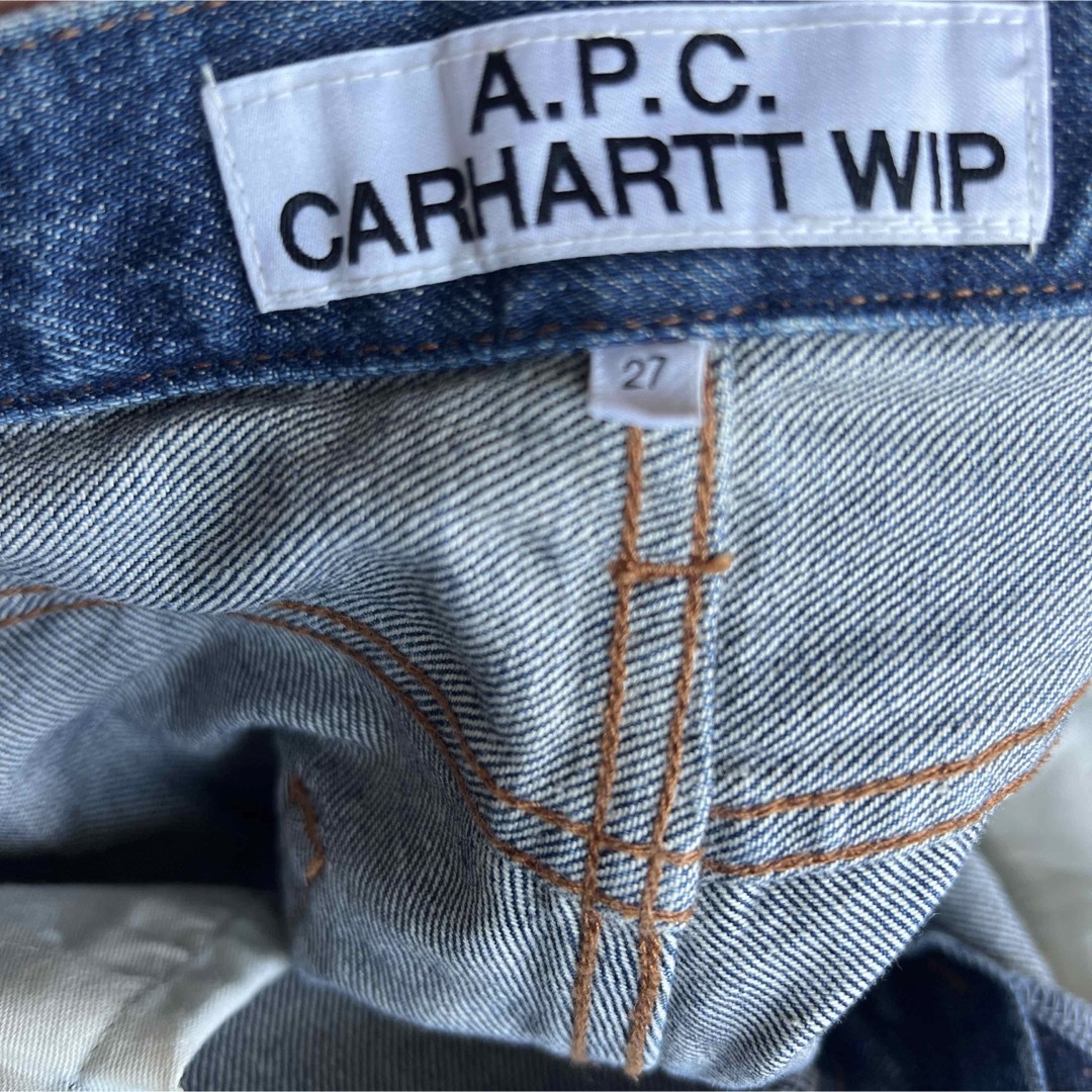 A.P.C(アーペーセー)のAPC×カーハート　ストレートデニム　サイズ27 メンズのパンツ(デニム/ジーンズ)の商品写真