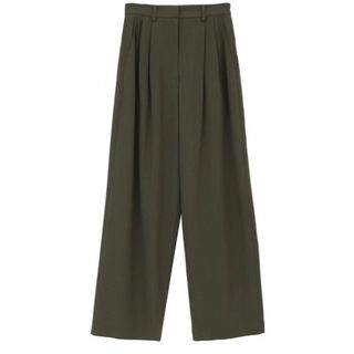 クラネ(CLANE)のCLANE BASIC TUCK PANTS　カーキ サイズ0(カジュアルパンツ)