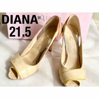 【美品】DIANA Romanche オープントゥ パンプス