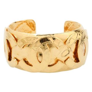CHANEL シャネル バングル ブレスレット アクセサリー マトラッセ 1988年 ヴィンテージ ゴールド GP レディース 約29.6g 定番【品】