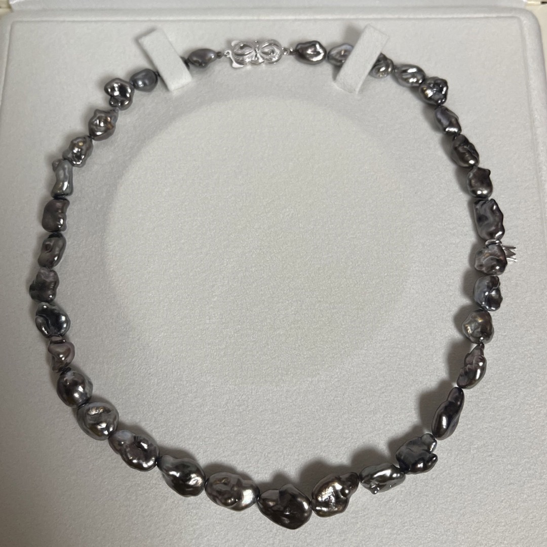 MIKIMOTO - 【超美品】ミキモト黒蝶バロックパールネックレスK18 42cm