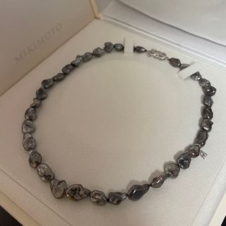 ミキモト(MIKIMOTO)の【超美品】ミキモト黒蝶バロックパールネックレスK18 42cm(ネックレス)