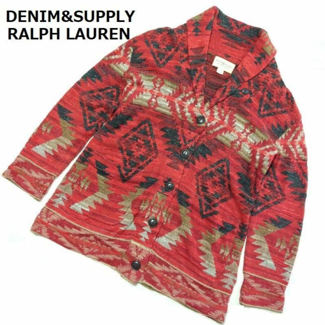 DENIM＆SUPPLY カーディガン メンズ ニットセーター ネイティブ柄-