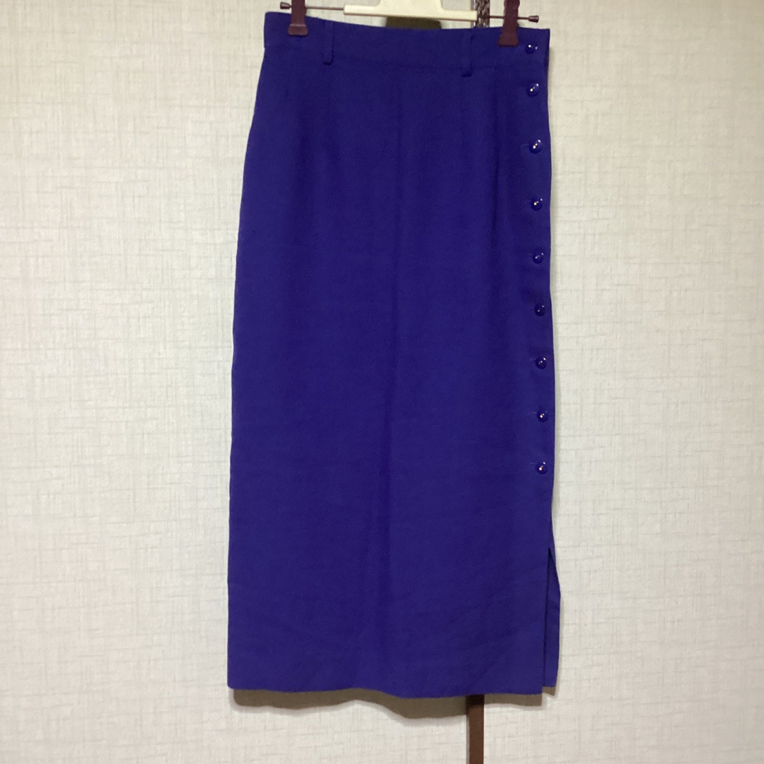 値下げ　¥2111→¥1555  麻混　タイトスカート　M レディースのスカート(ひざ丈スカート)の商品写真
