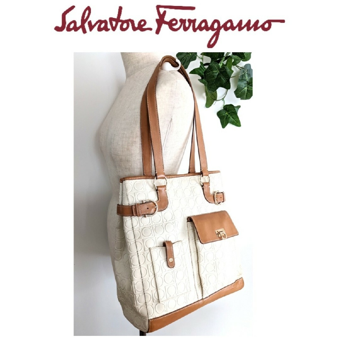 Salvatore Ferragamo - 良品 フェラガモ レザー トート ショルダー