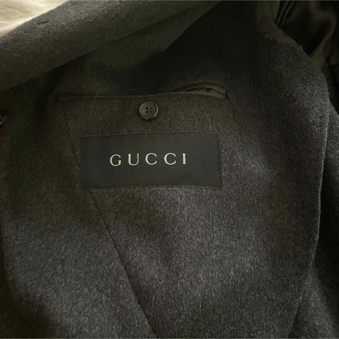 Gucci(グッチ)の美品 GUCCI チェスターコート　グッチロングコート　L メンズのジャケット/アウター(チェスターコート)の商品写真