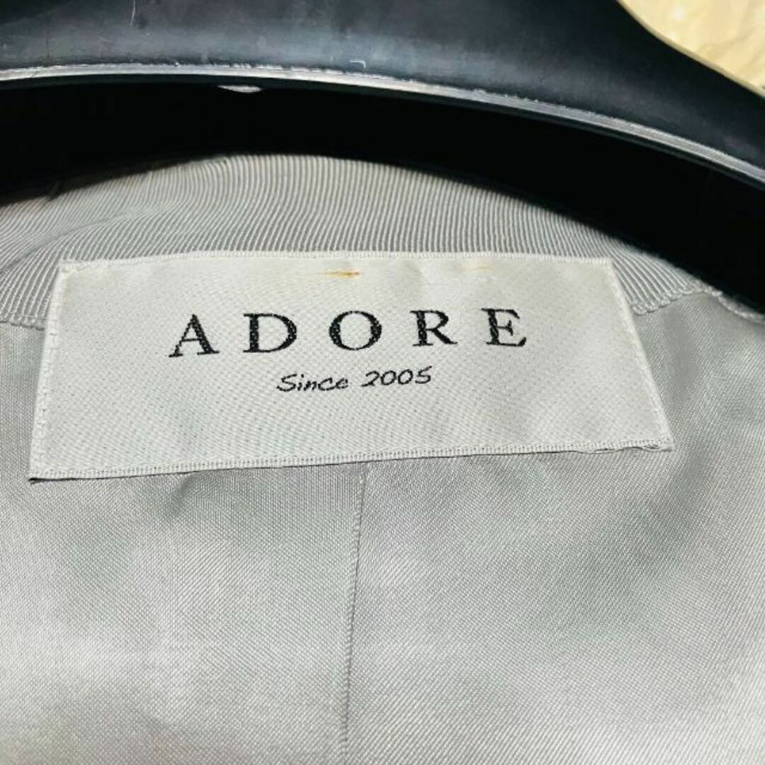 ADORE - アドーア アルパカ ノーカラーフレアロングコート『M』美品