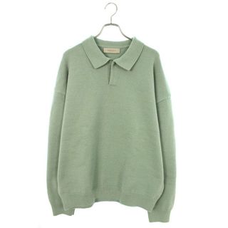 フィアオブゴッド(FEAR OF GOD)のフォグ  ESSENTIALS KNIT L/S POLO SYCAMORE ポロシャツニット メンズ L(ニット/セーター)