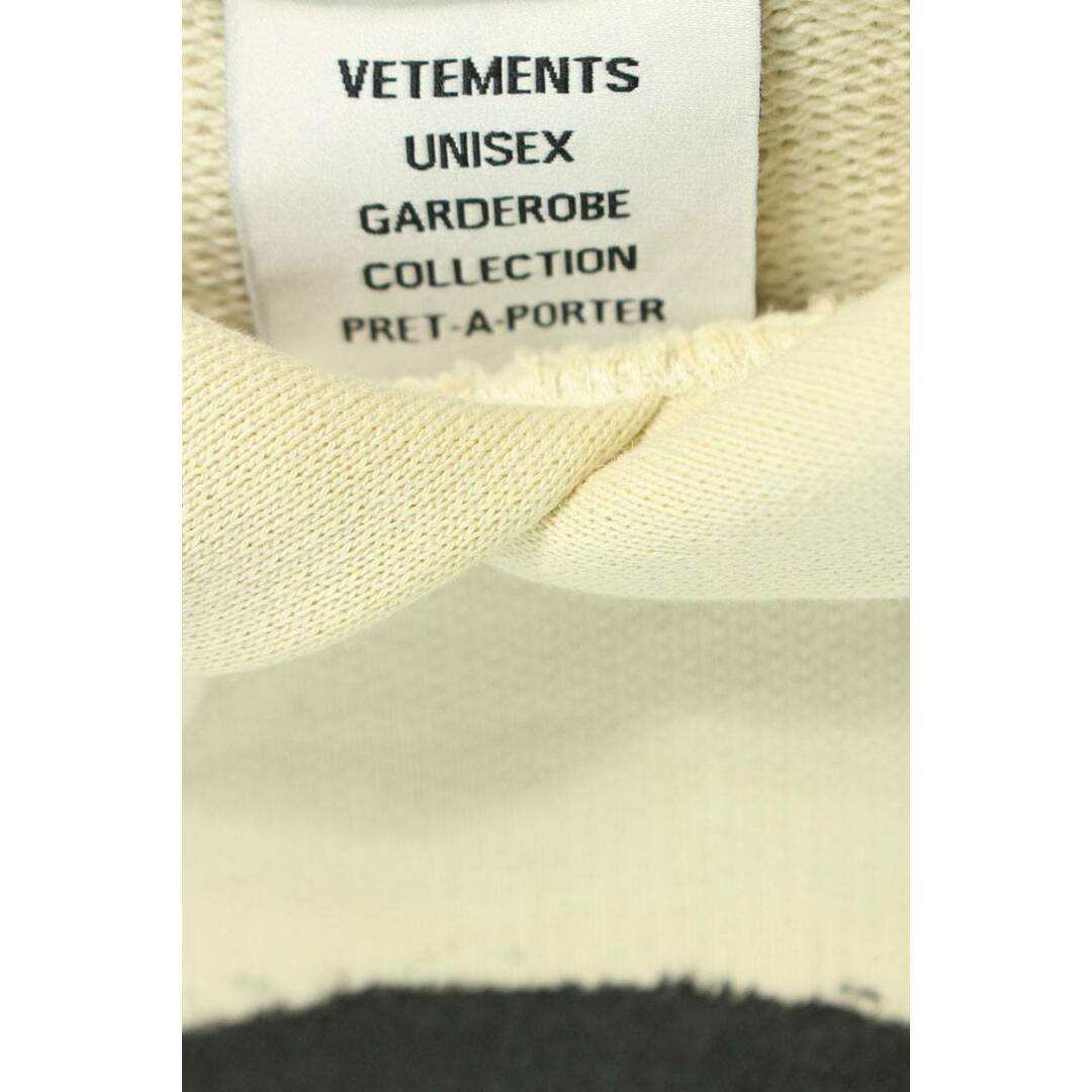 VETEMENTS ヴェトモン 21AW ダブルアナーキープリント プルオーバーパーカー ボルドー オーバーサイズ UA52TR820R Size XS