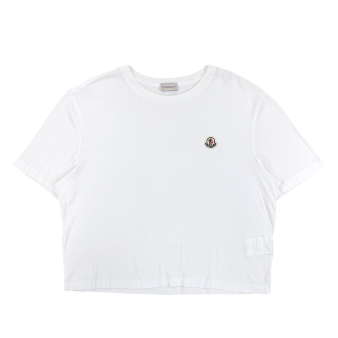 モンクレール 21年 ロゴワッペン 半袖Tシャツ メンズ 白 XL コットン MONCLER