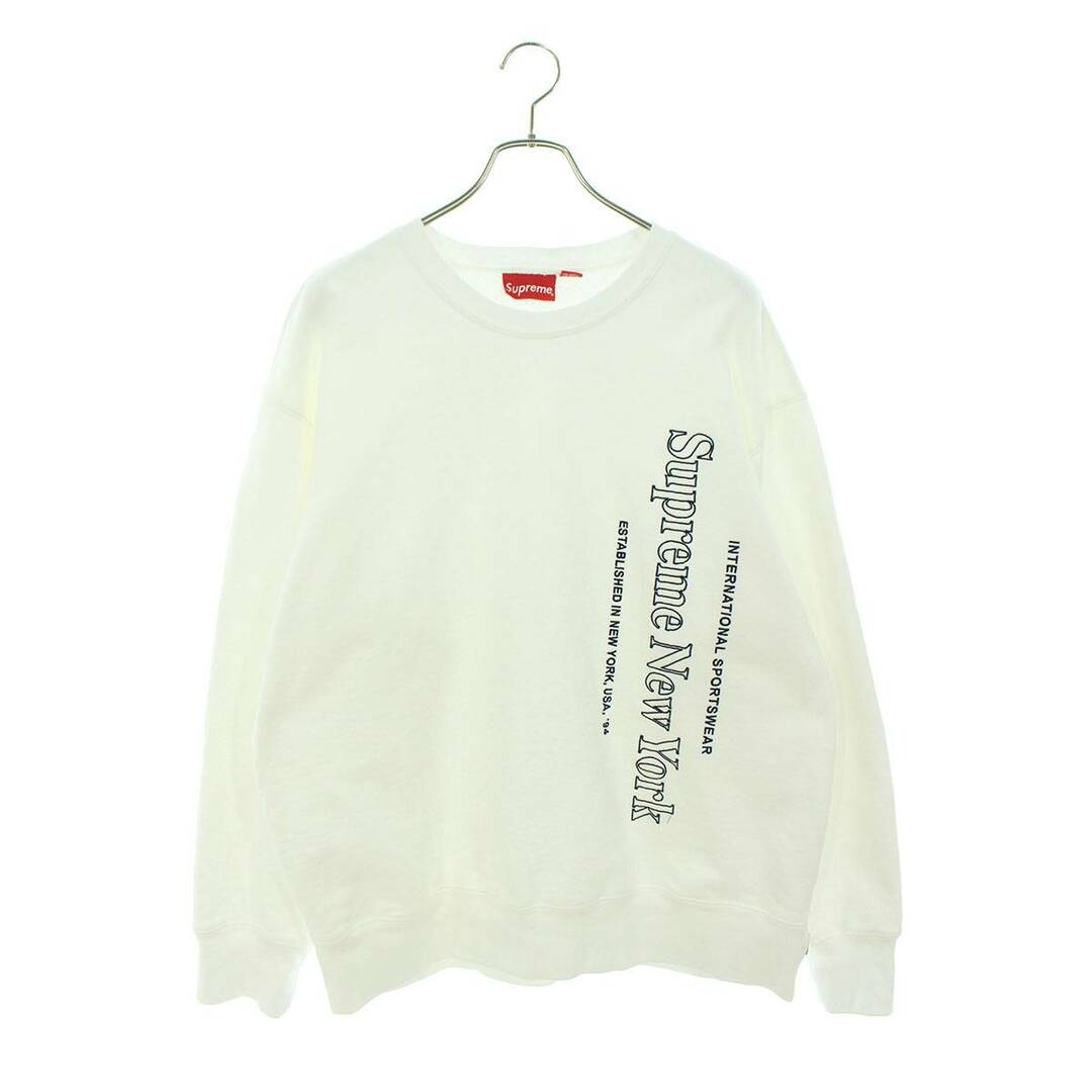 シュプリーム  20AW  Side Logo Crewneck サイドロゴ刺繍クルーネックスウェット メンズ L