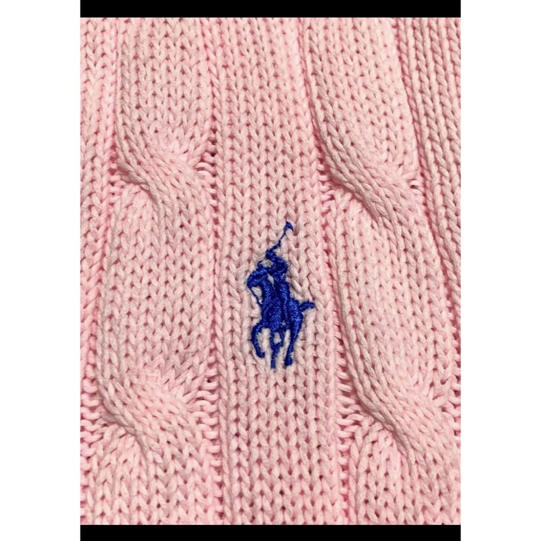 POLO RALPH LAUREN(ポロラルフローレン)の【希少 ピマコットン】 ラルフローレン Vネック ケーブル ニット NO1490 レディースのトップス(ニット/セーター)の商品写真