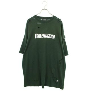 バレンシアガ Tシャツ・カットソー(メンズ)(グリーン・カーキ/緑色系