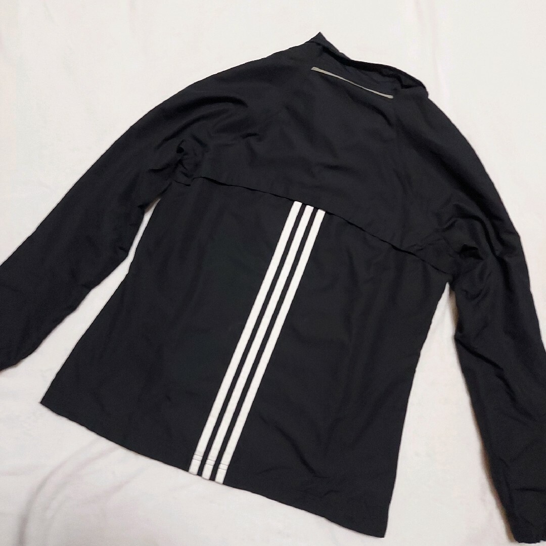 adidas(アディダス)の美品☆アディダス adidasウィンドブレーカー L 黒 トラックジャケット メンズのトップス(ジャージ)の商品写真