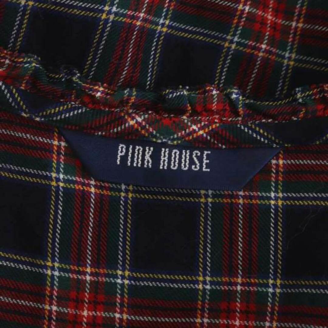 PINK HOUSE - ピンクハウス タータンチェックフリルチュニック