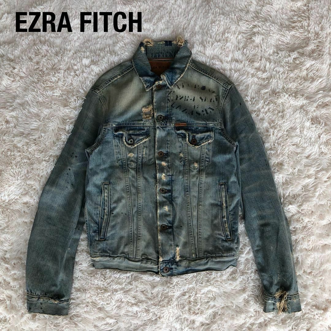 EZRA FITCHエズラフィッチ ダメージ加工デニムジャケット Gジャン | フリマアプリ ラクマ