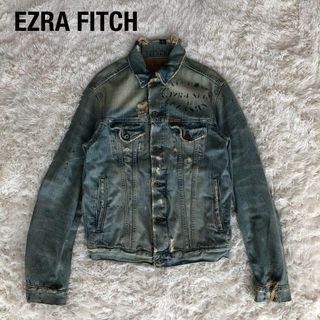 アバクロンビーアンドフィッチ(Abercrombie&Fitch)のEZRA FITCHエズラフィッチ　ダメージ加工デニムジャケット　Gジャン(Gジャン/デニムジャケット)