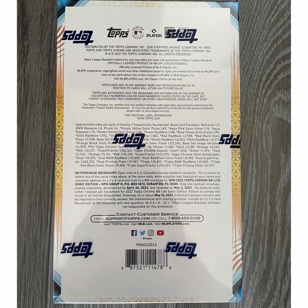 【未開封シュリンク付き!】2022 Topps Chrome Sonic