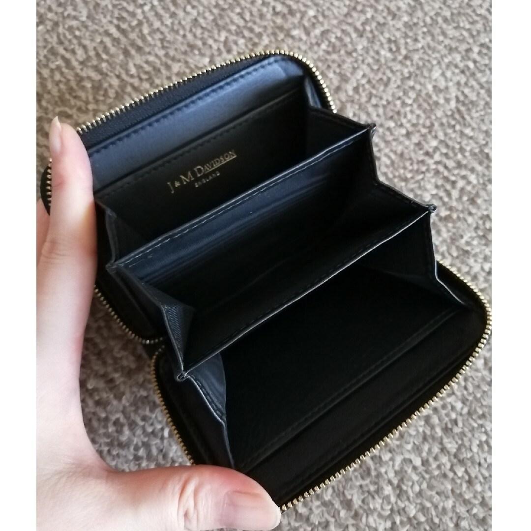 美品 J&M DAVIDSON 財布 コイン ウォレット カード 小銭 ブラック