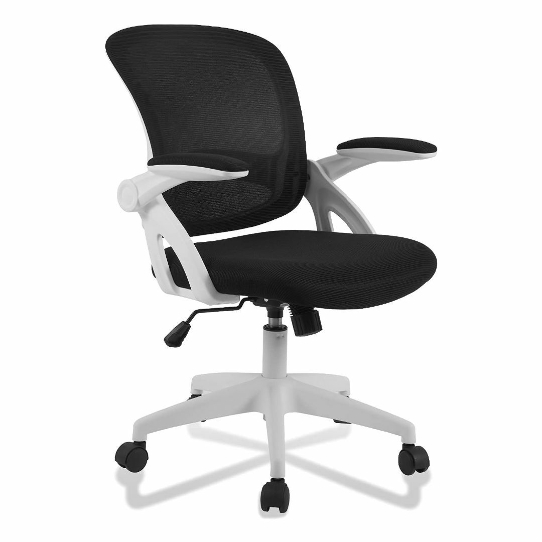 【色: ホワイト】KERDOM 椅子 テレワーク オフィスチェア 人間工学椅子