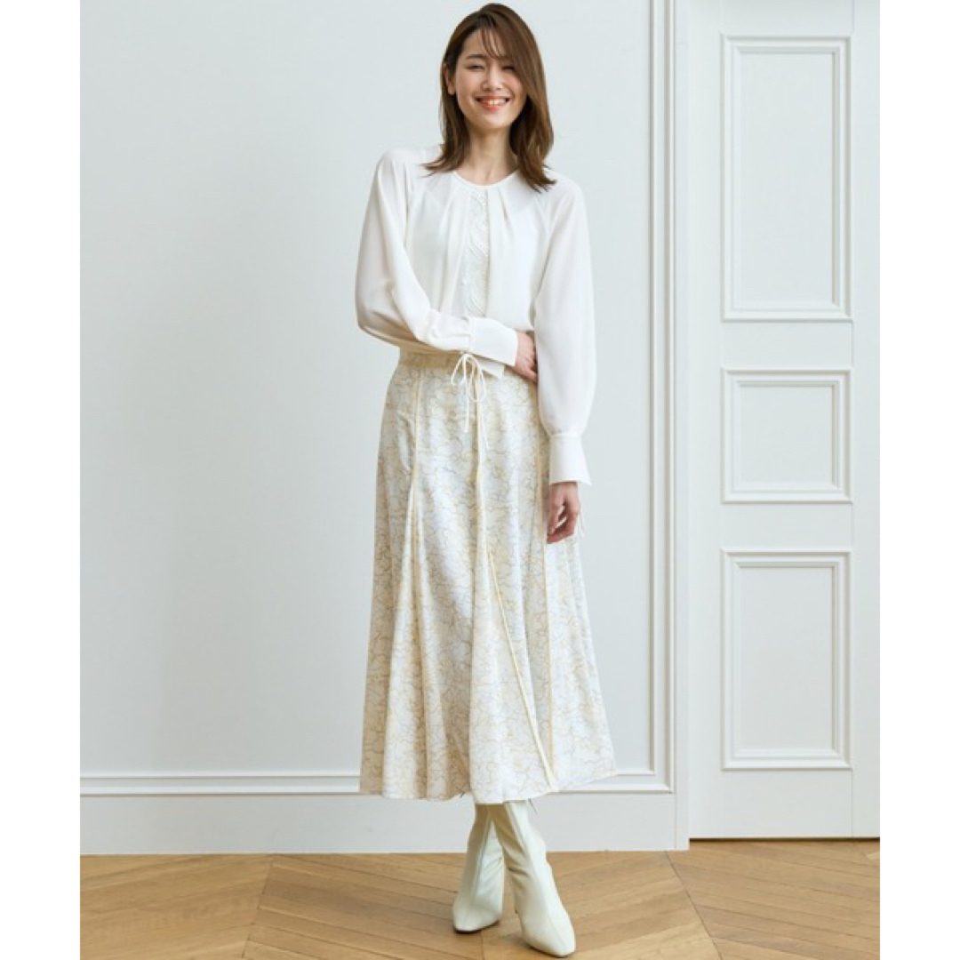 ANAYI(アナイ)のANAYI  シルエットモチーフＰＴフレア スカート  レディースのスカート(ロングスカート)の商品写真