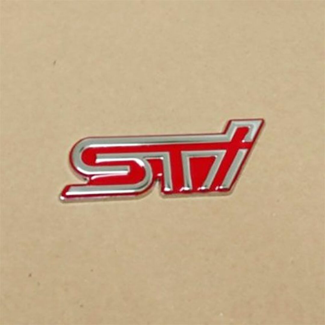 スバル(スバル)のSTI 3D エンブレム　シルバー　1枚 自動車/バイクの自動車(車外アクセサリ)の商品写真