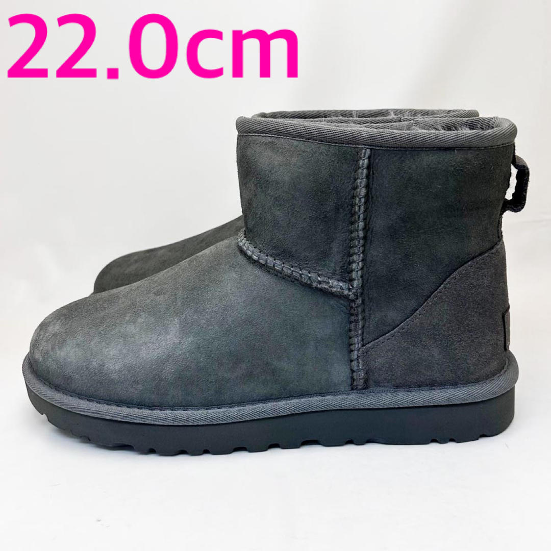 新品UGG レディースブーツ CLASSIC MINI Ⅱ グレー 22.0cm