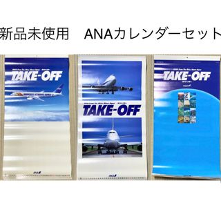 エーエヌエー(ゼンニッポンクウユ)(ANA(全日本空輸))の匿名配送　送料込み　新品未使用　ANA 限定カレンダーセット(絵画/タペストリー)