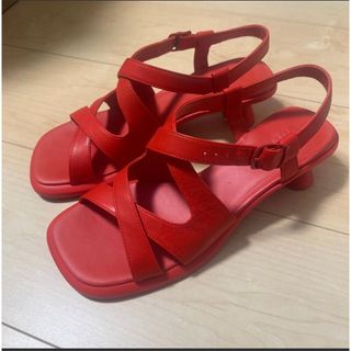 CAMPER DINA ストラップ付きサンダル　レッド　37