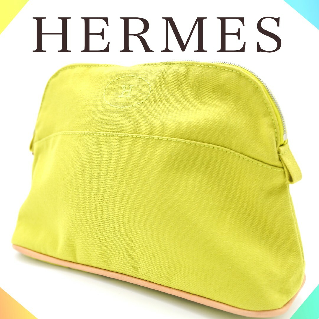 Hermes - 【美品】エルメス ボリードポーチMM キャンバス ポーチの+
