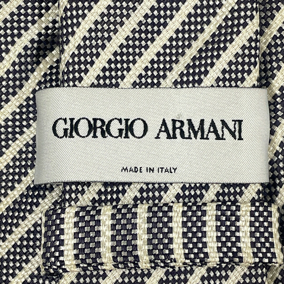 Giorgio Armani(ジョルジオアルマーニ)のGIORGIO ARMANI ジョルジオアルマーニ レジメンタルタイ ネクタイ 青×ベージュ 正規品 / B1355 メンズのファッション小物(ネクタイ)の商品写真