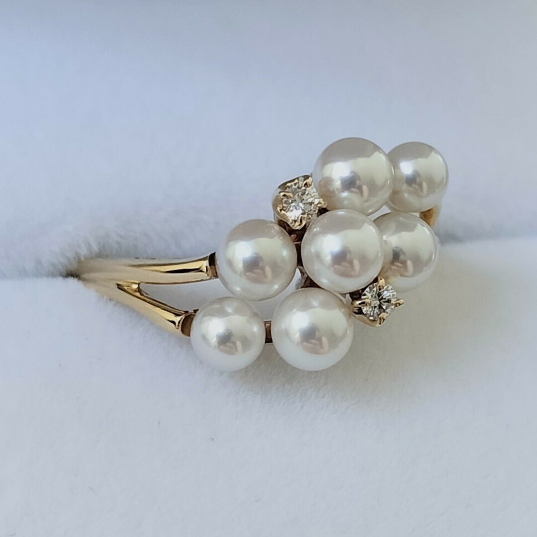 ミキモト　MIKIMOTO ベビーパール　ダイヤモンド　リング