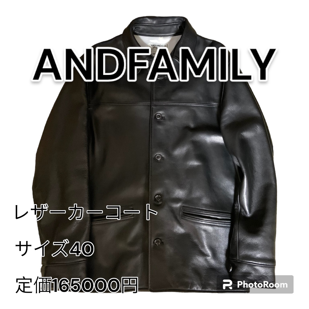 ANDFAMILY レザーカーコート サイズ40