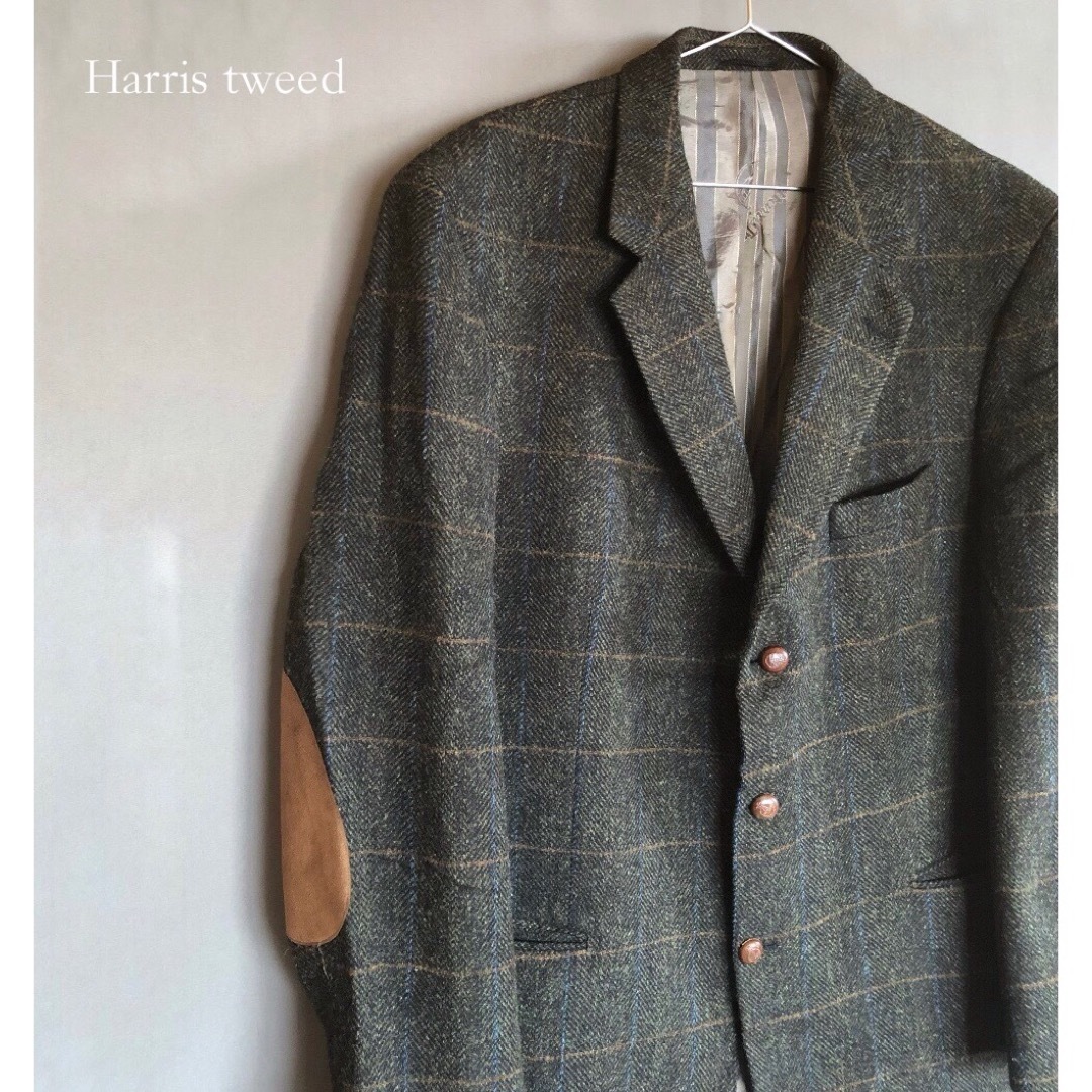 【美品】Harris tweed ヴィンテージ テーラードジャケット