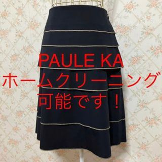 PAULE KA - ポールカ PAULE KA タイトスカート ひざ丈 38 黒 ブラック ...