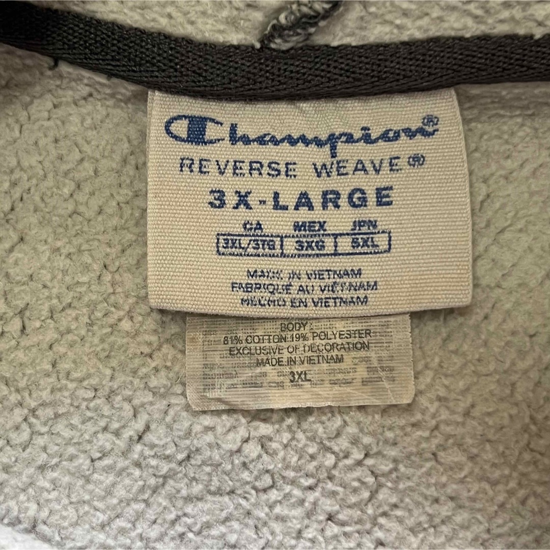 Champion(チャンピオン)の【CHAMPION】リバースウィーブ センターロゴ 切り替え 3XLサイズ メンズのトップス(パーカー)の商品写真