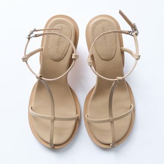 シールームリン(SeaRoomlynn)のsearoomlynn エコレザーWood heelストラップサンダル(サンダル)